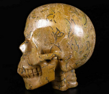 Floriated Jasper Skull